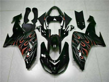 ZX10R 2006-2007 - Schwarz rote Flamme