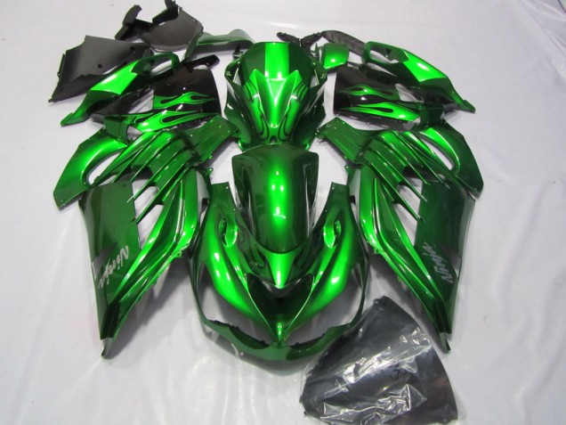 ZX14R ZZR 1400 2012-2021 - Grün Weißer Ninja Aufkleber