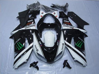 ZX6R 2007-2008 - Schwarz Weißes Monster Touch4